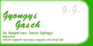 gyongyi gasch business card